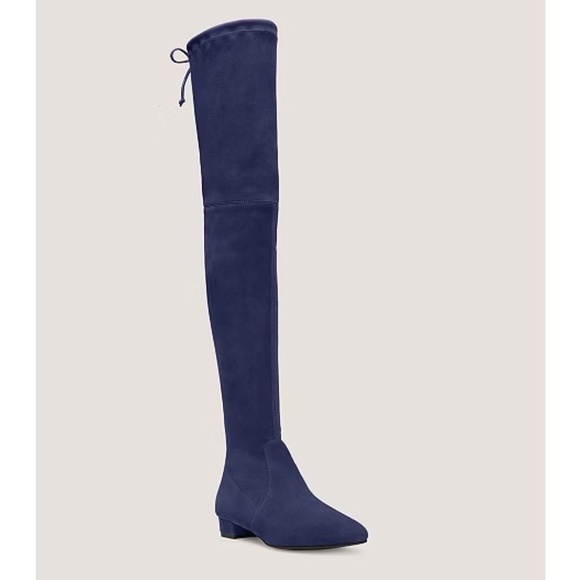 NWT Stuart Weitzman Navy Blue Genna City 25 Suede Over-Knee Boot W9/40 - Picture 2 of 9